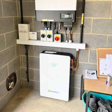 Battery storage equipment installed indoors