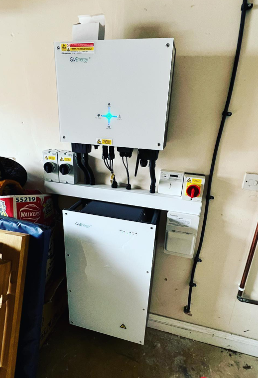 Wall-mounted battery storage equipment