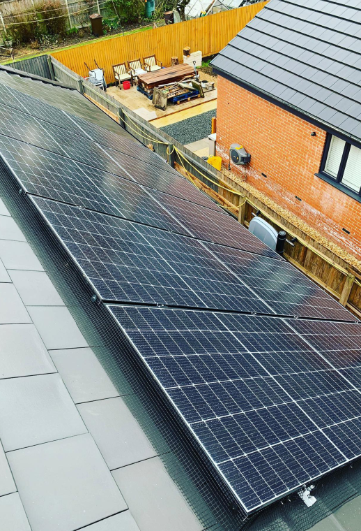 Solar panel product imagery for a home system