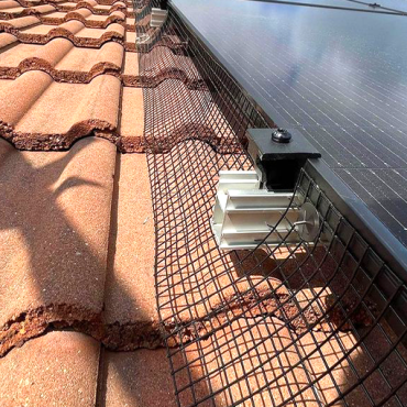 Solar panels with maintenance protection fitted